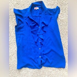 Size Medium Cobalt Blue Calvin Klein Blouse